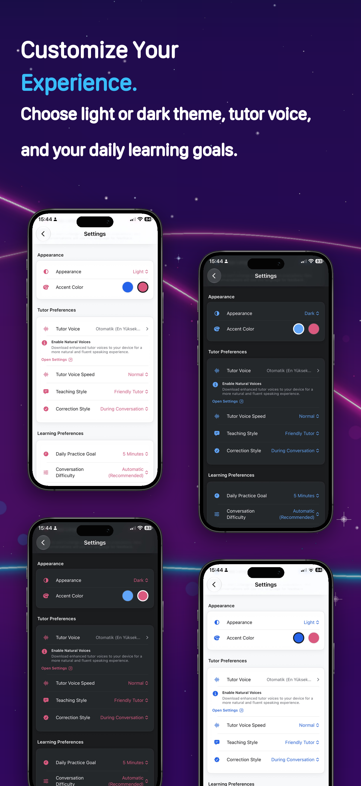 Customize your experience