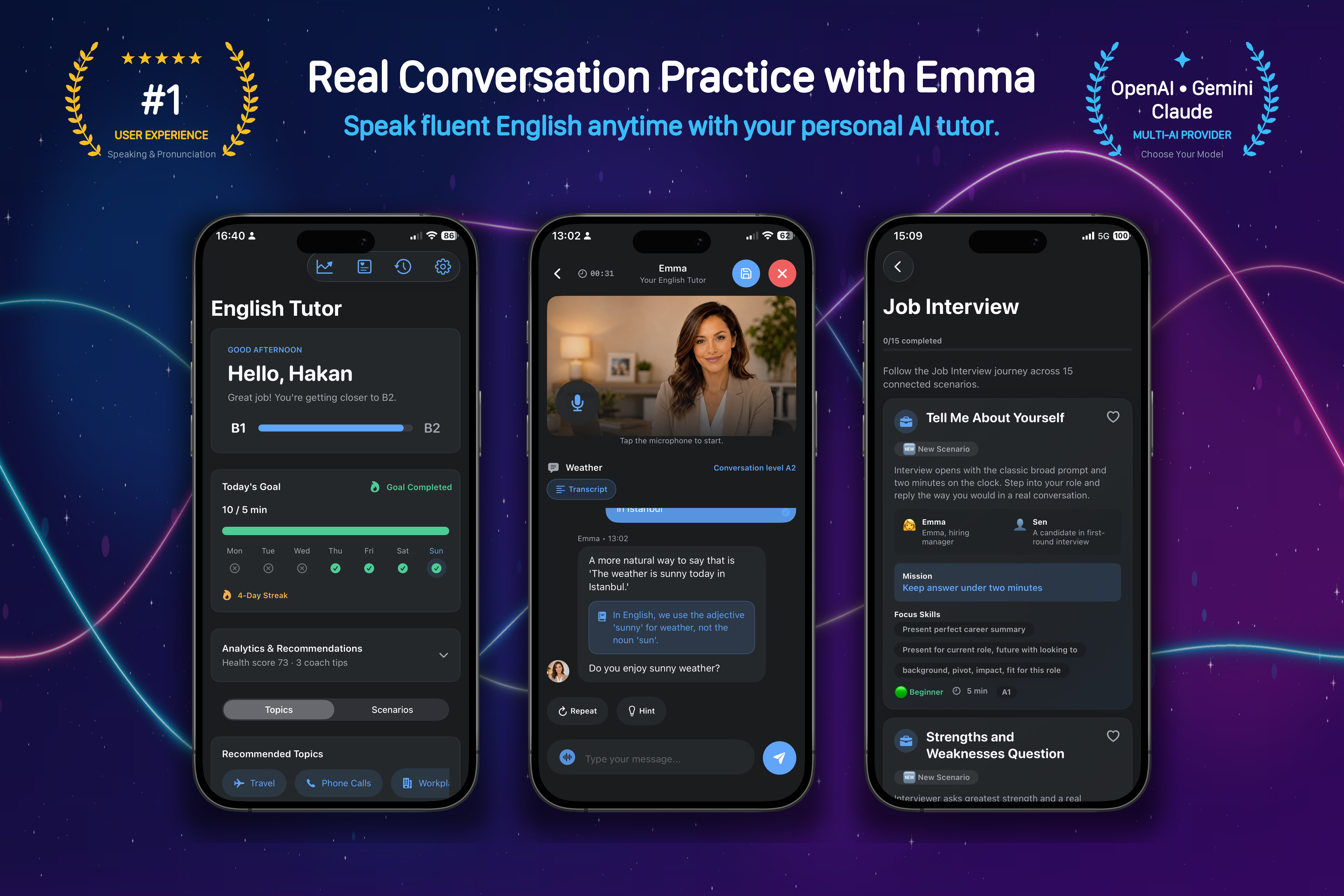 Emma – Learn English app preview